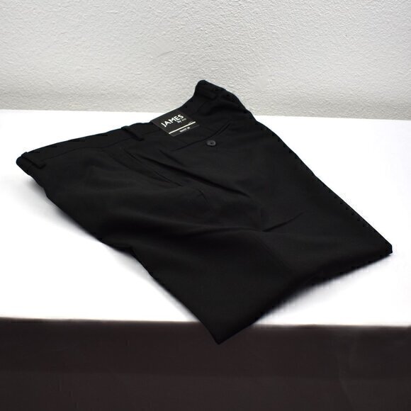 James by ico Mens Modern Fit pants Size‎ 38x36 Color Black New with Tags - Picture 1 of 6